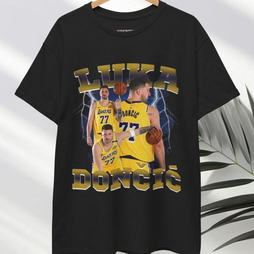 Luka Doncic Shirt LA Lakers Sports Tee Basketball Graphic Fan Shirt Unisex